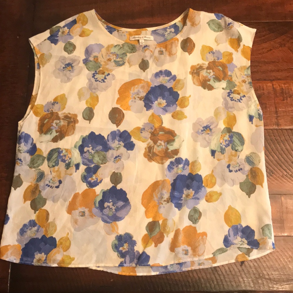BROADWAY & BROOME Silk Shirt Madewell Sz s